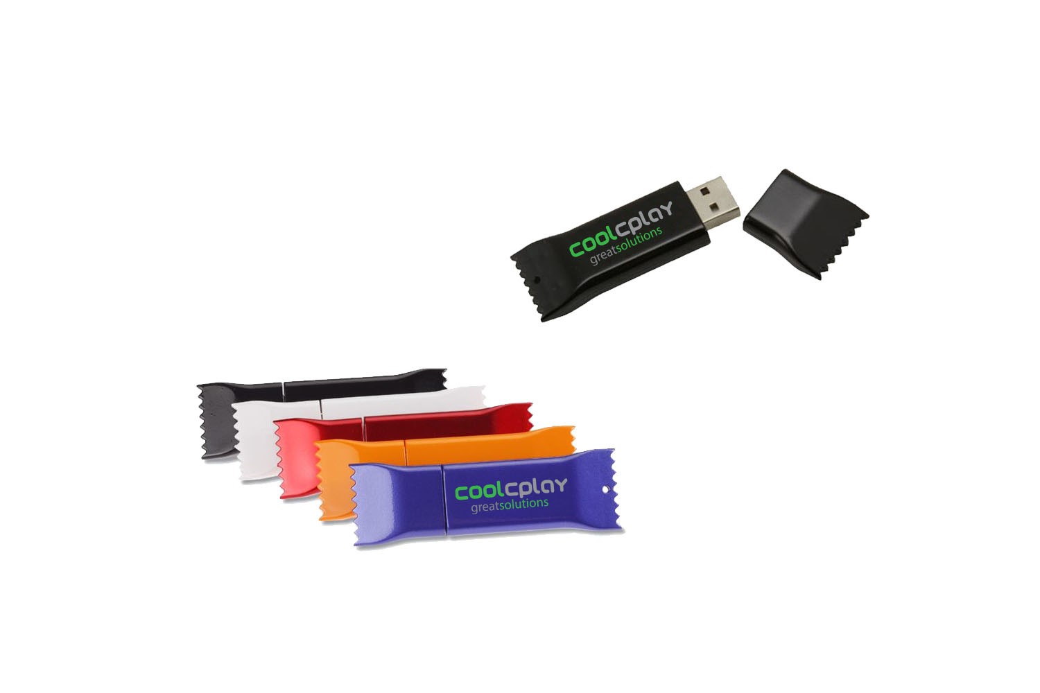 128 MB Plastic Candy Shaped USB Flashdrive