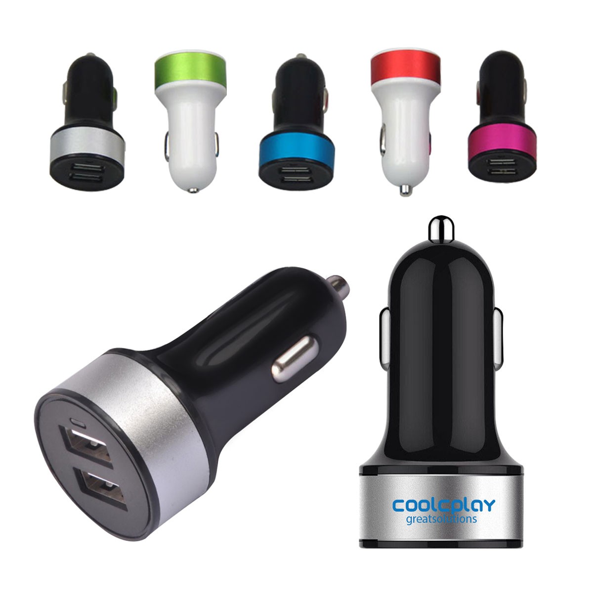 2 Port USB Car Charger Adapter