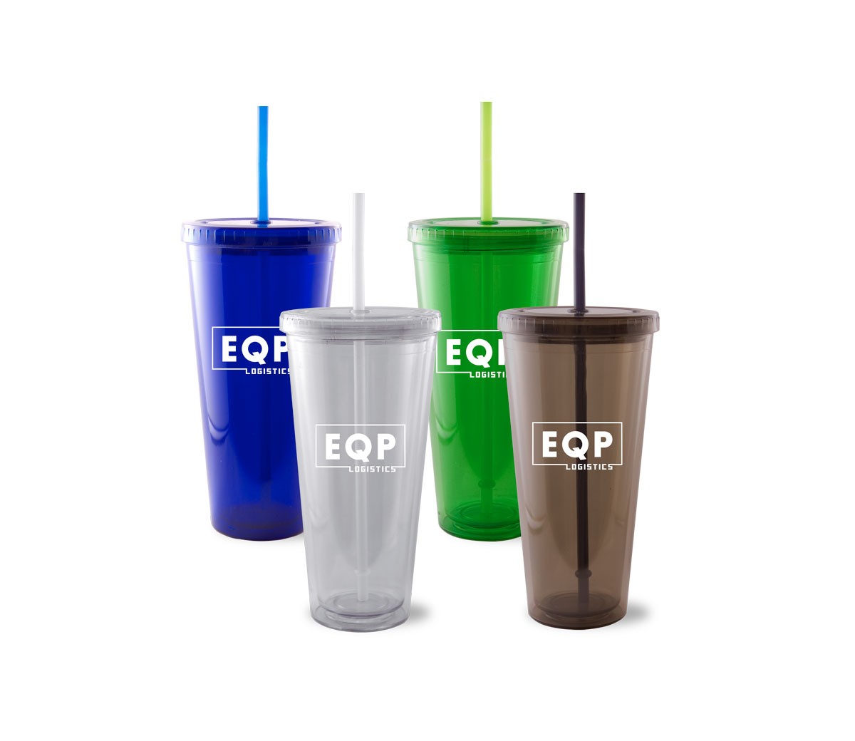 24 oz Double Wall Tumbler with Straw