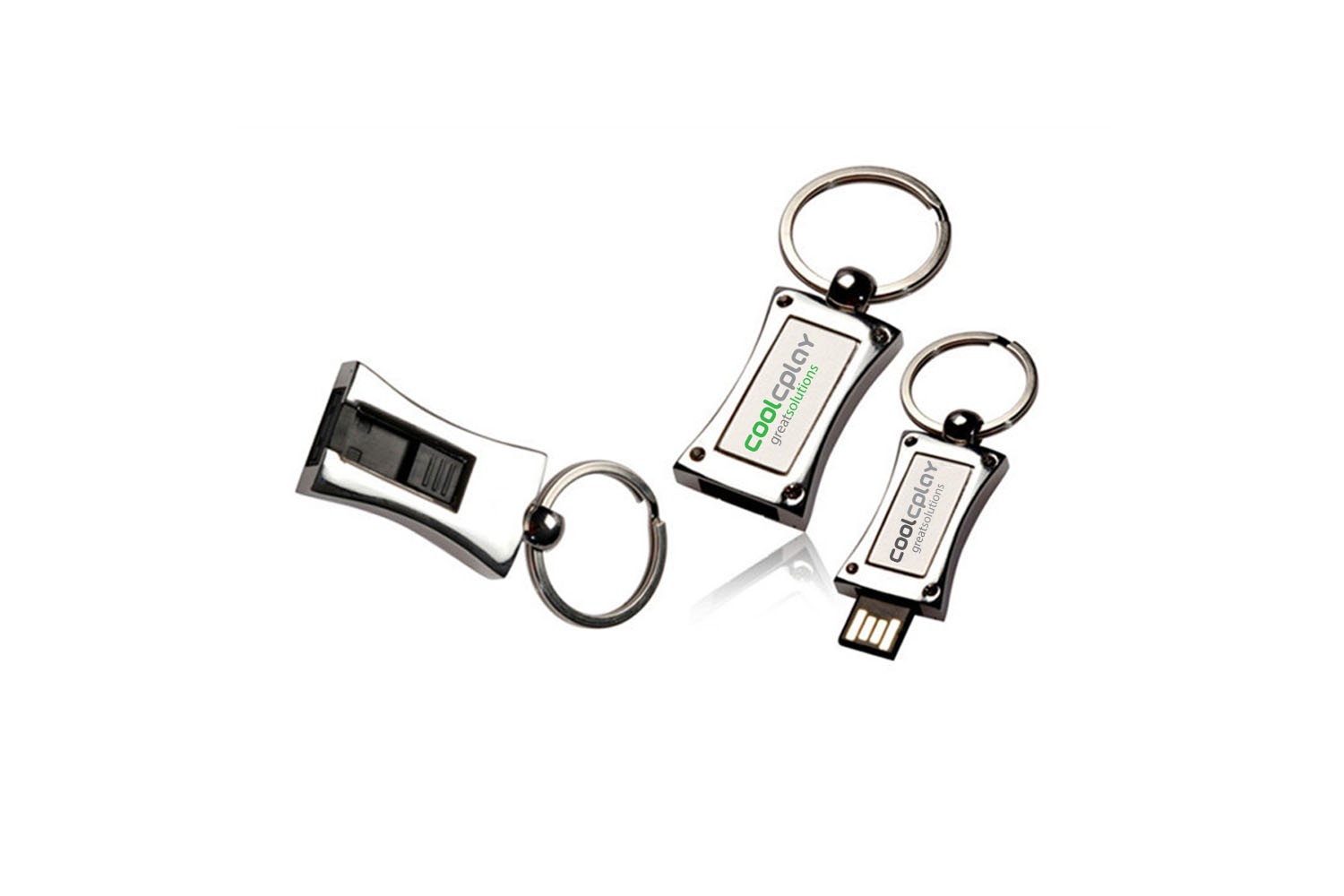 2 GB Metal Key Ring USB Flashdrive