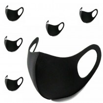 Face Mask. Super Soft, Cool, Comfortable. Bacteriostatic Reduction Rate of 99.9% -  FULL BLACK