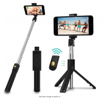 Selfie Stick, 3 in 1 Extendable Selfie Stick Tripod with Detachable Bluetooth Wireless Remote Phone Holder 